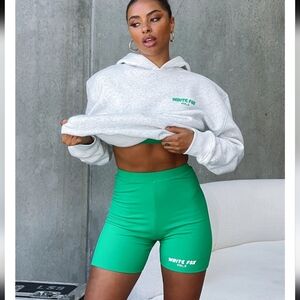 White Fox Offstage Ribbed Green‎ Bike Shorts Size XS